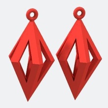 gli orecchini gioielli fibbie orecchie triangolo 3d print model - Mito3D