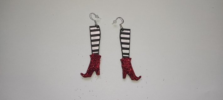 earrings adrifanlego adrian 3d boots red 3d print model - Mito3D