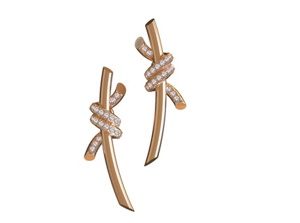 orecchini braccialetto tiffany oro squillare pendente collegamento catena 3d print model - Mito3D