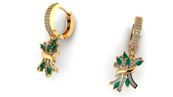 earrings pendant loops jewelry 3d printable stones model3d 3d print model - Mito3D
