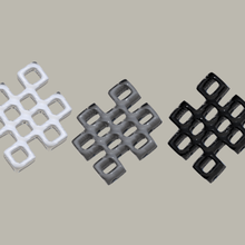 earrings 'squares' earring squares square idealab modern women girls 3d print model - Mito3D