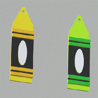 boucles d'oreilles crayons couleur bijoux crayon école prof cadeau mignonne ender fdm résine 3d print model - Mito3D