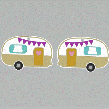 pendientes lindo pequeño caravana acampar cámping camioneta joyería joya accesorios divertido fdm ender 3D print model - Mito3D