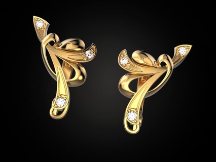 boucles d'oreilles 15 boucle d'oreille femme bijoux impression 3dprinted imprimable conception bijou d'or mode or prototypage argent 3d print model - Mito3D