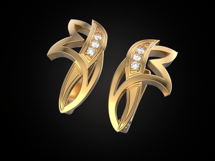 boucles d'oreilles 16 boucle d'oreille femme bijoux impression 3dprinted imprimable conception bijou d'or mode or prototypage argent 3d print model - Mito3D