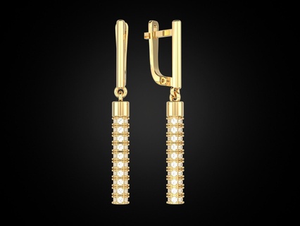 Ohrringe 17022021 Schmuck drucken 3dprinted druckbar Design Juwel golden Mode Drucken Gold Prototyp entwickeln Silber Ohrring Frauen 3d print model - Mito3D
