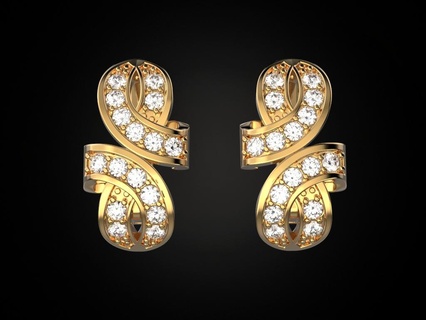 boucles d'oreilles 17 boucle d'oreille femme bijoux impression 3dprinted imprimable conception bijou d'or mode or prototypage argent 3d print model - Mito3D