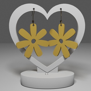 boucles d'oreilles 194 fleur boucle d'oreille porte clés pendentif tulipe Collier cadeau bijoux élégant Noël 3d print model - Mito3D