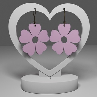 earrings 204 - flowers flower earring keychain pendant tulip necklace gift jewelry elegant christmas 3d print model - Mito3D