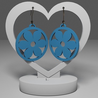 earrings 227 - flowers flower earring keychain pendant necklace gift jewelry elegant christmas 3d print model - Mito3D