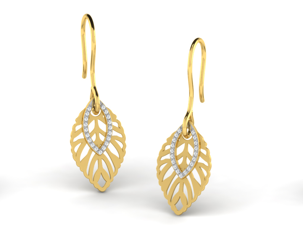 orecchini 3dm stl dettaglio Immagine gioielleria oro orecchino freddo moda 3D print model - Mito3D