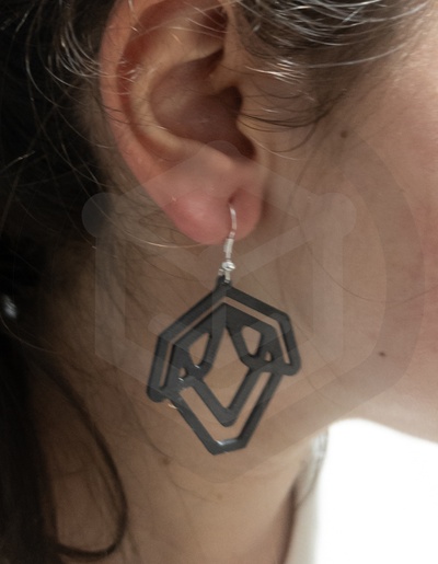 earrings bull design earring fashion jewelry wearable 3d print model - Mito3D
