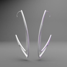 orecchini di controllo gioielli dh str luce leggero flat art bordo abstract unico moda accessorio 3d print model - Mito3D