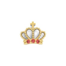 earrings crown pendant jewelry charms gold silver 3d design figures bears crowns 3d print model - Mito3D