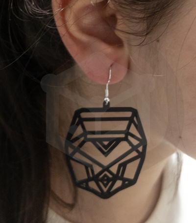 earrings face design earring fashion jewelry wearable 3d print model - Mito3D