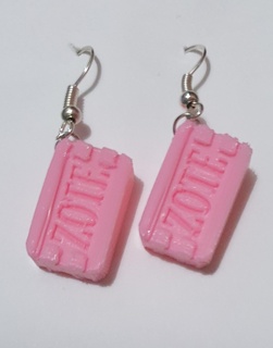 earrings form bar soap zote dunce keychain mexico 3d print model - Mito3D