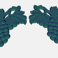 brincos uvas uva joalheria 3d print model - Mito3D