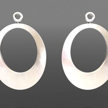 earrings hollow rings jewelry buckles ears 3d print model - Mito3D