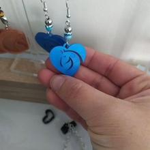 earrings key ring horse jewelry door loop ear 3d print model - Mito3D