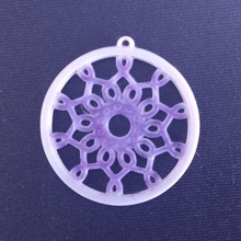 orecchini mandala 2 moda cerchio in sospeso gioiello 3d print model - Mito3D