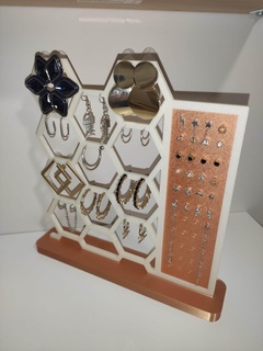 earrings organizer shelf jewelry box storage pending jewel earring 3d print model - Mito3D