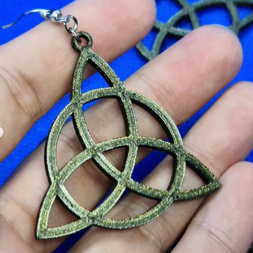 Ohrringe Anhänger keltisch Symbol Hexerei Schmuck steht Symbole Hexen 3D print model - Mito3D