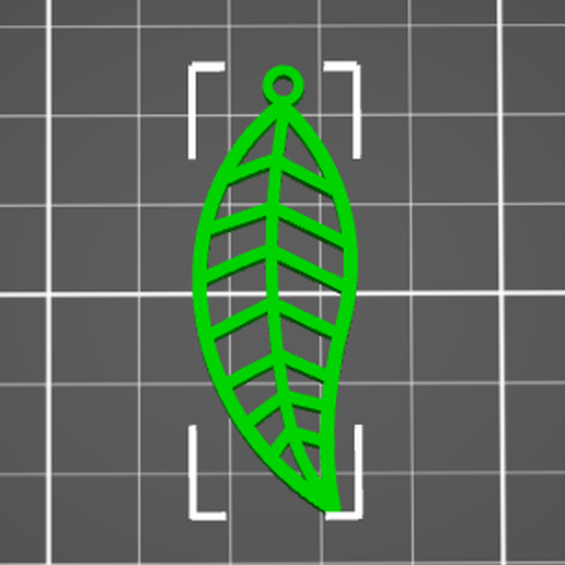 earrings pendant shape leaf 3D print model - Mito3D