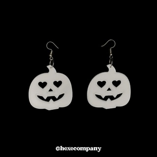 boucles d'oreilles citrouilles alternative Halloween jack lanterne horreur clé bague octobre 3d print model - Mito3D