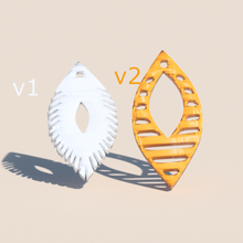 earrings set 'chique' files fashion chique earring pendant pendants idealab angel feather wings 3d daily work party 3d print model - Mito3D