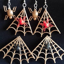boucles d'oreilles spiders fashion jewelery necklace pendant diamond mode gold beauty woman treasure hardware model order ornement shiny pearl vase creator halloween costume accessory canvas insect scary 3d print model - Mito3D