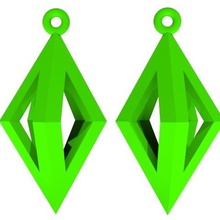 earrings triangle shape jewelry buckles ears form 3d print model - Mito3D