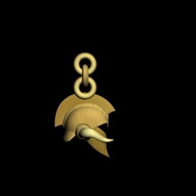 earrings war helmet jewelry medieval 3d print model - Mito3D