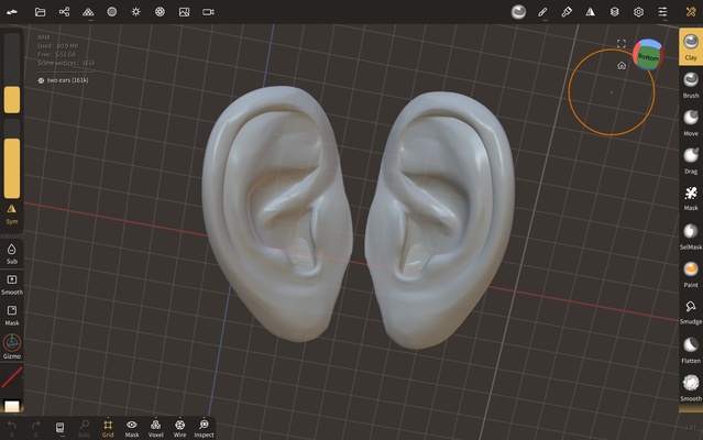 ears human stl pla 3d print model - Mito3D