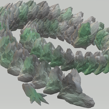 Terre dragon impression endroit art flexi agiter articulé tik tok 3d print model - Mito3D