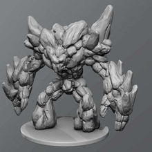 earth elemental ferramenta A impressão 3d monstro inimigo da terra masmorras e dragões d&d 3d print model - Mito3D