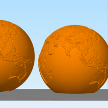Terre lampe sol terre lithophane lithophanie 3d print model - Mito3D
