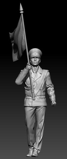 earth standard bearer academy soldier military army spain spanish land 3d print model - Mito3D