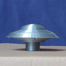 earth vs flying saucers spaceship art space object fiying saucer 3d print model - Mito3D