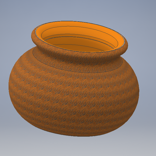 earthen pot home containers traditional gardening 3D print model - Mito3D