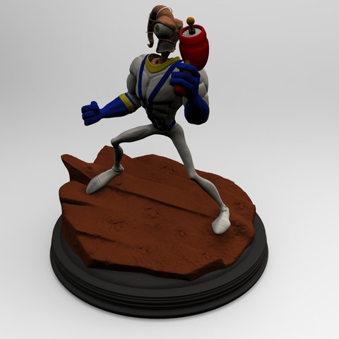 earthworm jim 25e anniversaire jeu les jeux vidéo jouet nintendo 3D print model - Mito3D