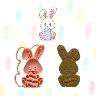 easter- bunny3 cookie cutter stamp easter cookiecutter cutters fondant hello kitty 3d printing 3d print model - Mito3D