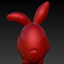 easter heart bunny 3d print model - Mito3D