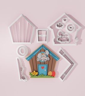 easter birdhouse cookie cutter 3d print model - Mito3D