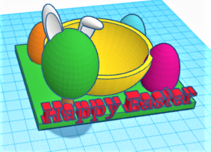 easter bowl easterxcults egg tree grass bunny fun cool 3d print model - Mito3D