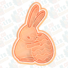 easter bunnie cookie cutter set stamp cookies cutters egg rabbit basket holiday 3d print model - Mito3D