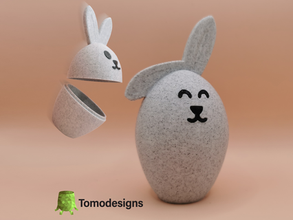 easter bunnies bunny easteregg egg gift cute fun easterbunny 3d print model - Mito3D