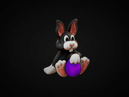 Paskalya tavşan Yumurta oyuncak heykel 3d print model - Mito3D