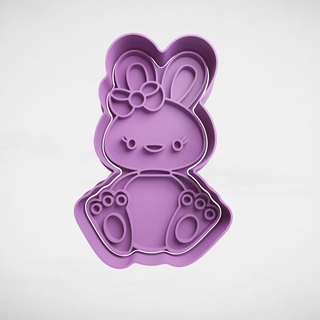 easter bunny cookie cutter cutters stl molds rabbit 3d print model - Mito3D