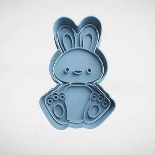 easter bunny cookie cutter cutters stl molds rabbit 3d print model - Mito3D