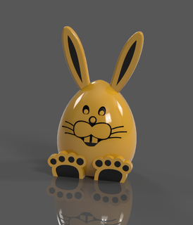 easter bunny Art egg cute decorating 3d print model - Mito3D